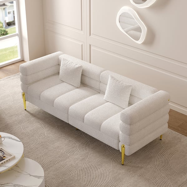 Ruang tamu mewah sofa set kain velvet sofa modern bagian penutup sofa recliner 3