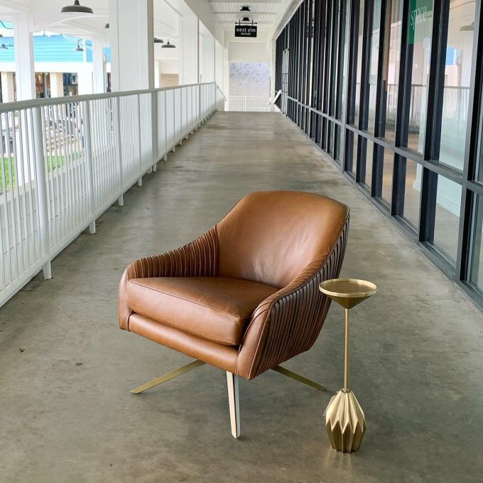 ODM modern kursi berputar dasar logam untuk kantor ruang tamu rekreasi 8
