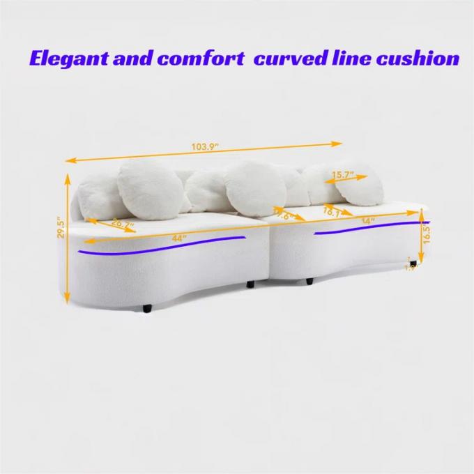 Disesuaikan Sofa Kain Bungkus Kain Putih Sofa Set Rumah Mewah 0