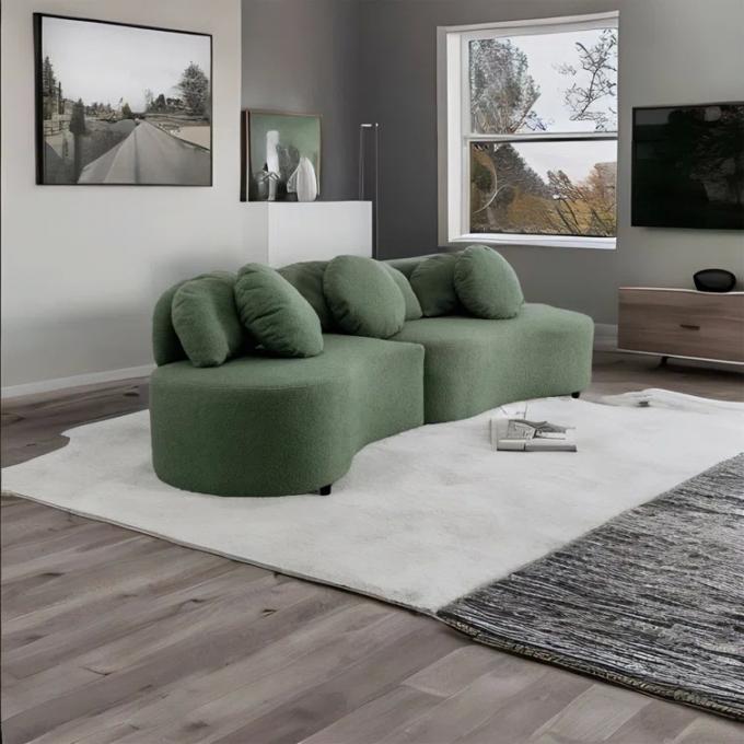Disesuaikan Sofa Kain Bungkus Kain Putih Sofa Set Rumah Mewah 6