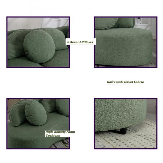 Disesuaikan Sofa Kain Bungkus Kain Putih Sofa Set Rumah Mewah 9