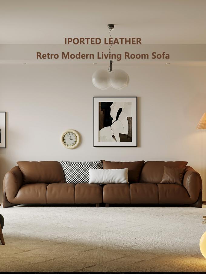 Set sofa kursi belakang bagian kulit asli Italia furnitur ruang tamu modular 1
