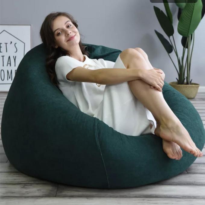 Outdoor 7Ft Giant Bean Bag Lounge Chair Soft Faux Fur Fabric EPS Fill 14