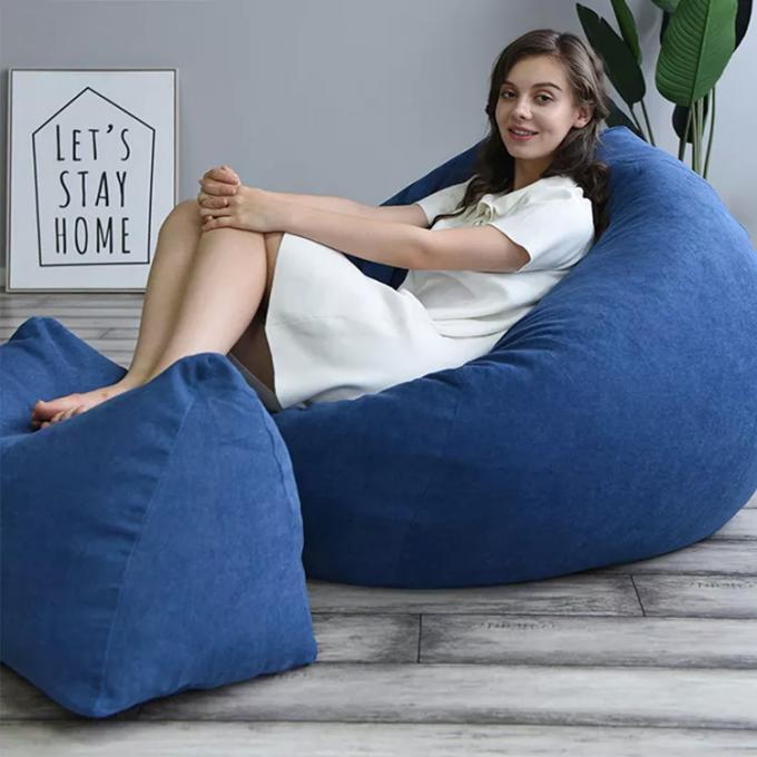 Outdoor 7Ft Giant Bean Bag Lounge Chair Soft Faux Fur Fabric EPS Fill 15