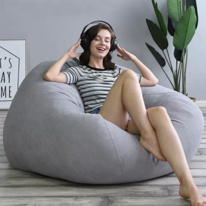 Outdoor 7Ft Giant Bean Bag Lounge Chair Soft Faux Fur Fabric EPS Fill 16