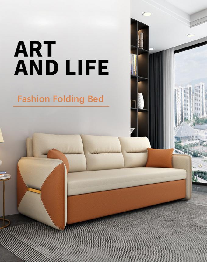 Furnitur ruang tamu sofa konvertible tempat tidur Loveseat Sleeper Kain Cover 1