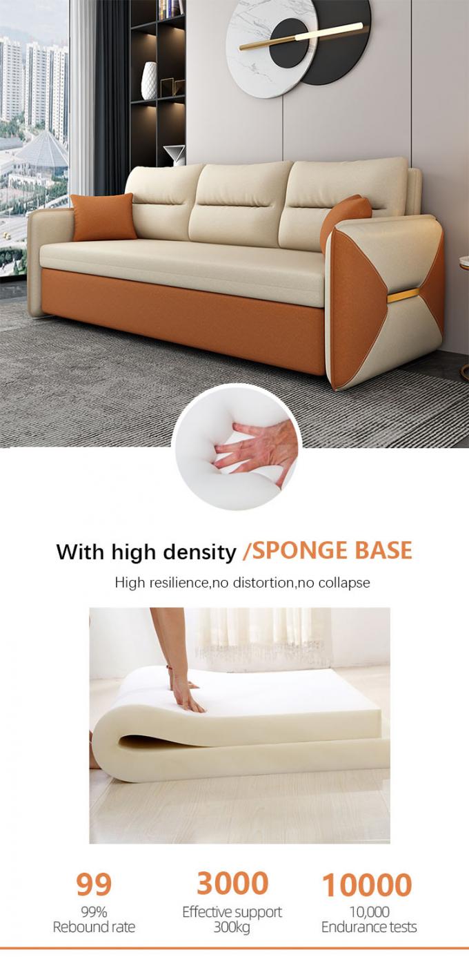 Furnitur ruang tamu sofa konvertible tempat tidur Loveseat Sleeper Kain Cover 3