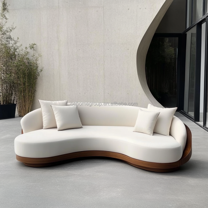 Kain Sofa Beludru Italia Sofa Lengkung Santai Set Sofa Ruang Tamu Modern Unik Untuk Lounge Modern 1