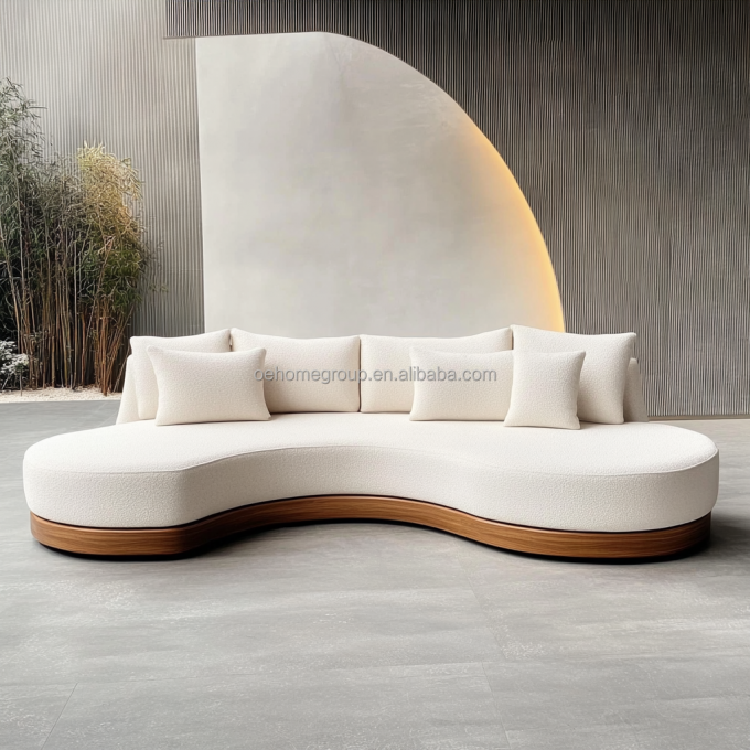 Furnitur ruang tamu Nordic Velvet Sofa Ringan Mewah Kreatif Double Seat Sofa Kursi Dengan Bahan Tutup Kain 2