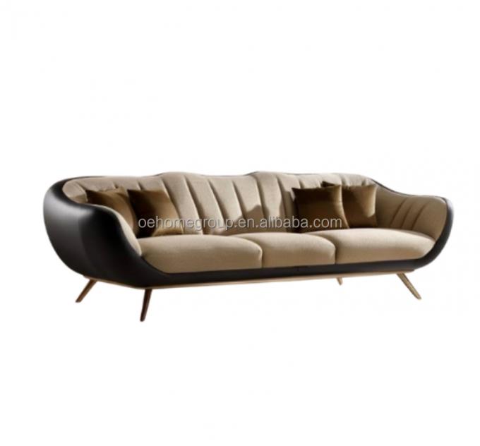 Sofa 2 3 Dudukan Modern Berlapis Kain Mewah Ruang Tamu Santai Sofa Loveseat Sofa Kulit Set Furnitur 3