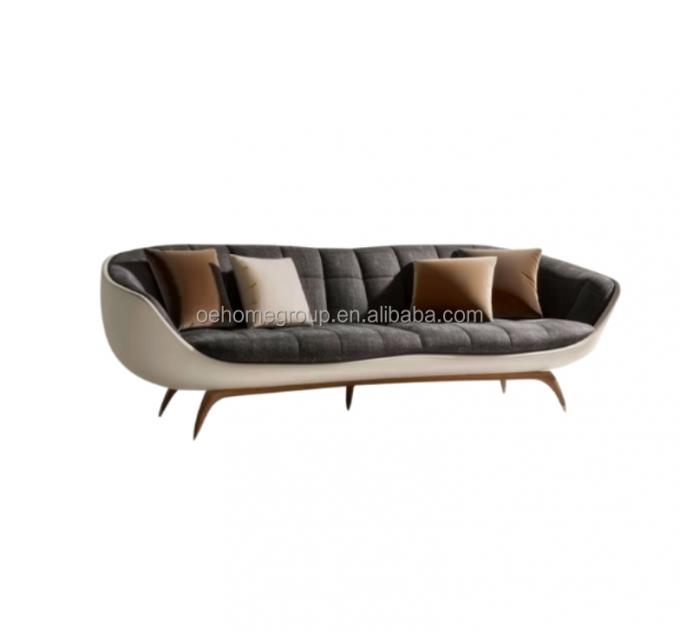 Sofa 2 3 Dudukan Modern Berlapis Kain Mewah Ruang Tamu Santai Sofa Loveseat Sofa Kulit Set Furnitur 4