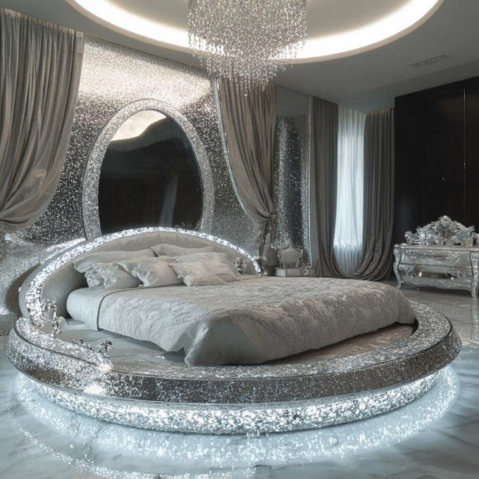 Set Ranjang Bergaya Modern Berukuran Ratu Perabot Kamar Tidur Bergaya Modern Bergaya Modern Dengan Desain Bergaya Terbaru 3