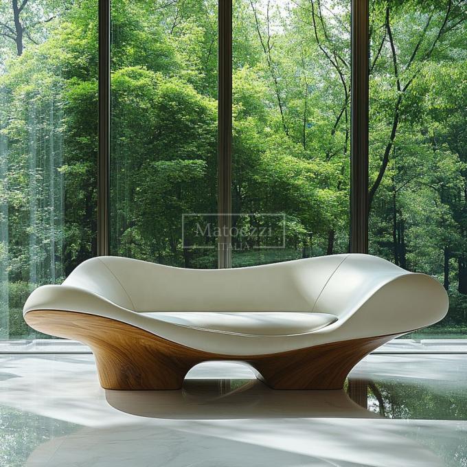 Ruang tamu / furnitur rumah modern dua kursi set sofa kantor modular yang terbuat dari kulit kayu untuk dekorasi rumah mewah 4