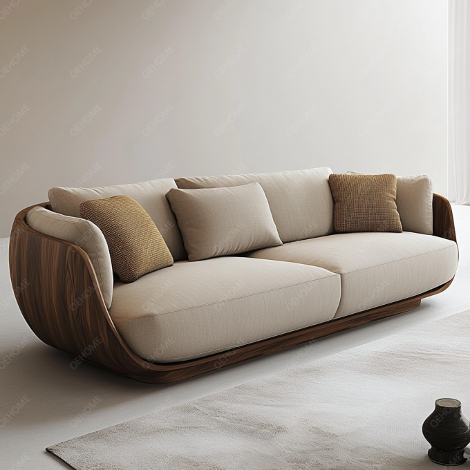 Gaya Eropa Minimalis ruang tamu Modern Putih Kayu Kaki Chesterfield Sofa Set Dengan Warna Disesuaikan Dan Desain Mewah 8