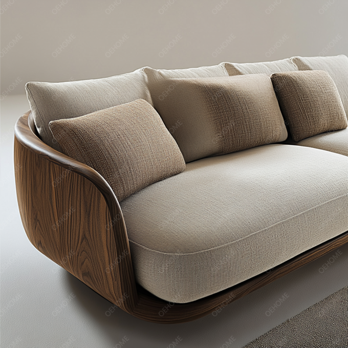 Gaya Eropa Minimalis ruang tamu Modern Putih Kayu Kaki Chesterfield Sofa Set Dengan Warna Disesuaikan Dan Desain Mewah 9
