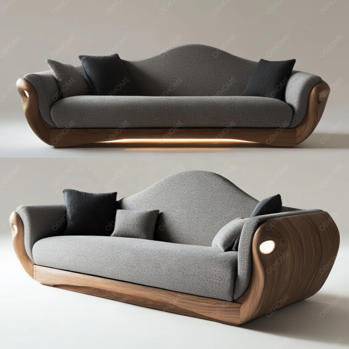 Gaya Eropa Minimalis ruang tamu Modern Putih Kayu Kaki Chesterfield Sofa Set Dengan Warna Disesuaikan Dan Desain Mewah 11