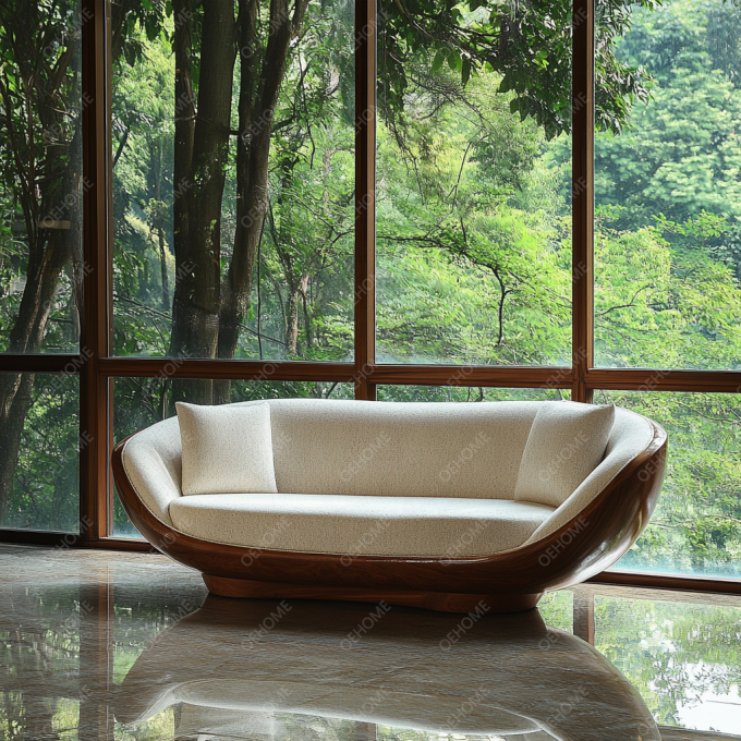 Set sofa modern yang dapat disesuaikan dengan ruang tamu seni sederhana kaki kayu dan fitur sudut untuk menciptakan suasana yang santai 6
