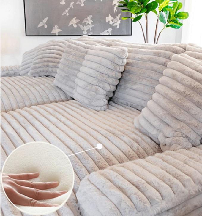 Sofa Set Loveseat Chaise Kain Corduroy Modern Pintu-ke-Pintu Cinema Sleeper Untuk Ruang Tamu Kontemporer 7