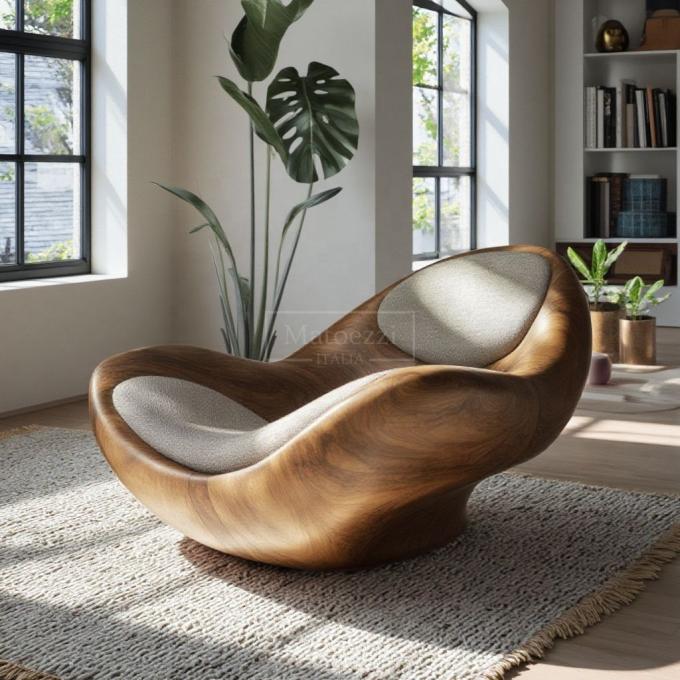 Bahan Penutup Modern Minimalis Kursi Santai Unik Berbentuk Kayu Solid Kursi Santai Untuk Rumah Hotel Kantor Bar 3