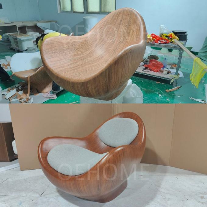Bahan Penutup Modern Minimalis Kursi Santai Unik Berbentuk Kayu Solid Kursi Santai Untuk Rumah Hotel Kantor Bar 5