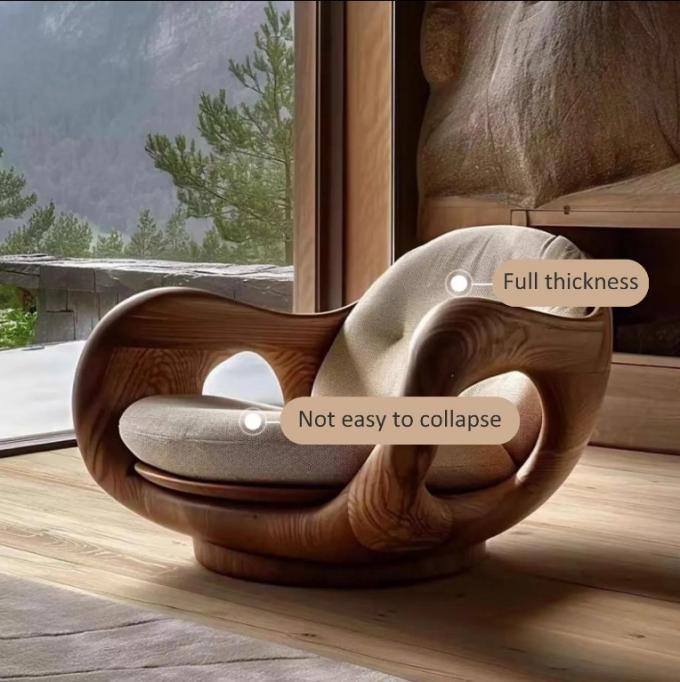 Hotel Tipe Berbaring Gaya Italia Kayu Solid Tunggal Sofa Kursi Kreatif Konvertibel Kabin Kelas Satu Desain Log 2