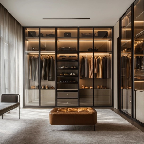 Furnitur Lemari Kayu yang Dapat Diekstraksi Untuk Desain Kamar Tidur Modern Di Foshan 0