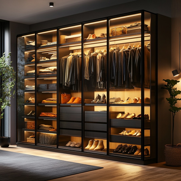 Furnitur Lemari Kayu yang Dapat Diekstraksi Untuk Desain Kamar Tidur Modern Di Foshan 2