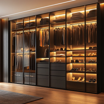 Furnitur Lemari Kayu yang Dapat Diekstraksi Untuk Desain Kamar Tidur Modern Di Foshan 3