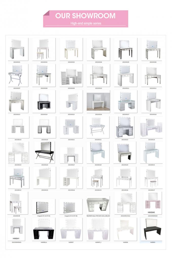 Furnitur kamar tidur modern mewah Fungsi kamar tidur dengan emas dilapisi atas dan kulit marmer keramik dresser 7