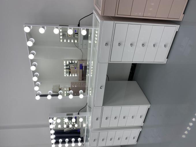 Meja Rias Modern Y Packing Dengan Cermin Lampu Kamar Tidur Meja Rias Riasan Desktop Led Cermin Set Laci Lemari Pakaian 3