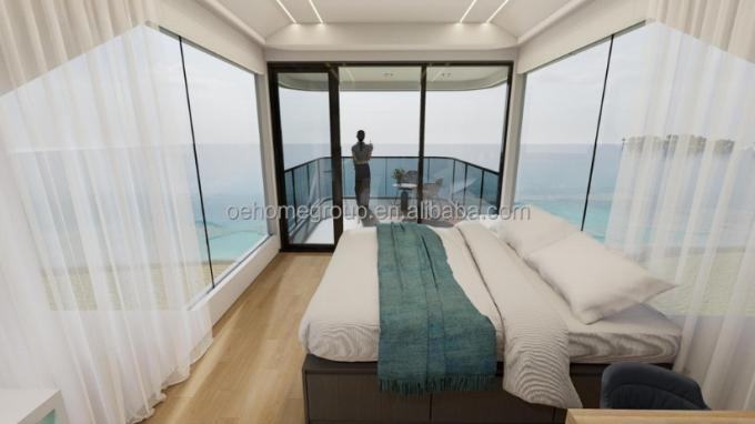 Rumah Prefab yang sepenuhnya dirakit Rumah Prefab kecil yang disesuaikan untuk ruang penjaga Kit rumah prefab 9