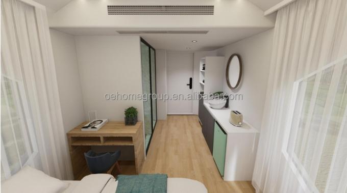 Rumah Prefab yang sepenuhnya dirakit Rumah Prefab kecil yang disesuaikan untuk ruang penjaga Kit rumah prefab 11