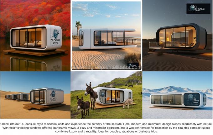 Rumah Prefab yang sepenuhnya dirakit Rumah Prefab kecil yang disesuaikan untuk ruang penjaga Kit rumah prefab 12
