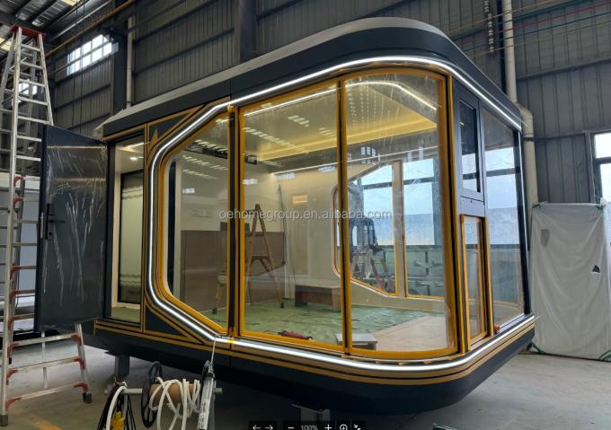 Rumah Prefab yang sepenuhnya dirakit Rumah Prefab kecil yang disesuaikan untuk ruang penjaga Kit rumah prefab 24