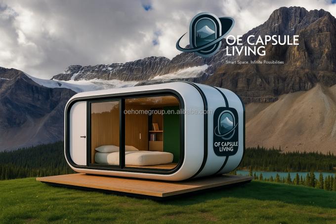 Rumah Kapsul Ruang Kecil Cerdas Baja Prefab Mewah Modular 7, Rumah Kapsul Prefabrikasi, Hotel Kapsul Luar Ruangan 7