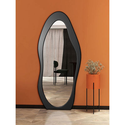 Lantai berdiri lengkungan besar yang diterangi Full Body Length Mirror dengan lampu LED di perak
