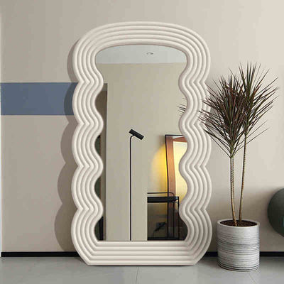 Putih Wavy Full Length Mirror 71x32 Arc Mirror Untuk Kamar Tidur Dan Ruang Tamu