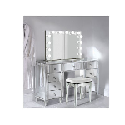 Modern Hollywood Makeup Vanity Mirror And Dressing Table Furnitur Kamar Tidur