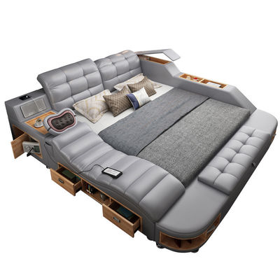 ISO9001 Ukuran Raja Ratu Platform Bingkai Tempat Tidur Perabot Kamar Tidur Multifungsi