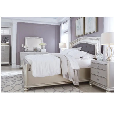 MDF Metal Platform Tempat Tidur 5 Piece Bedroom Sets Queen King Size