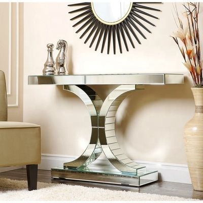 Akses Crystal Console Meja Kaca Hotel Perabotan pintu masuk