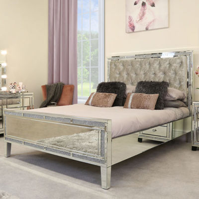 Panel kayu MDF Kaca cermin furnitur kamar tidur