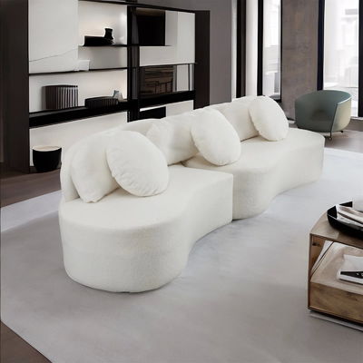 Disesuaikan Sofa Kain Bungkus Kain Putih Sofa Set Rumah Mewah