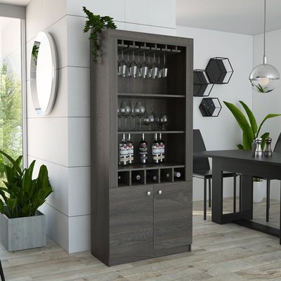 Lemari anggur sudut mewah untuk ruang tamu Bar Display dapur Kaca Perabotan modern
