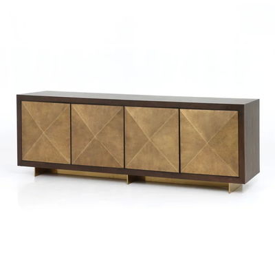 Lemari Bufet Kayu Kayu Solid Hitam Walnut