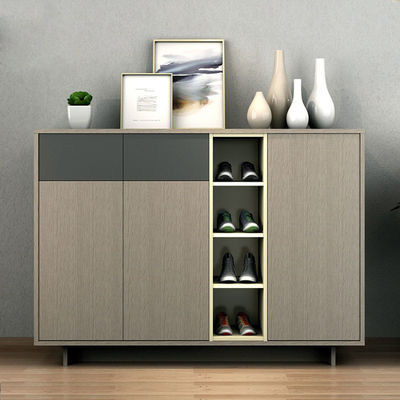Plywood Slim Kayu Lemari Sepatu Rak Penyimpanan Perabotan Rumah Modern 3 Tier