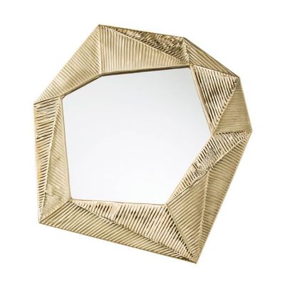 Antique Gold Kamar Mandi Meja 34 Inci Bulat Stereoskopik Sunburst