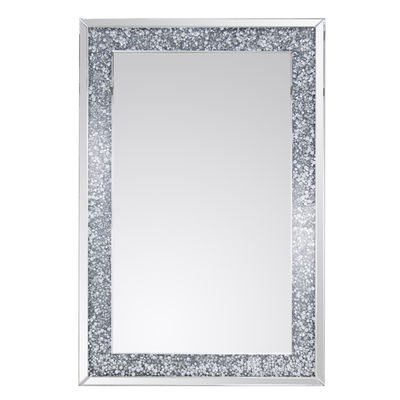 24 Inch persegi panjang menggantung full-length Mirror Kamar Mandi Dengan Backboard MDF