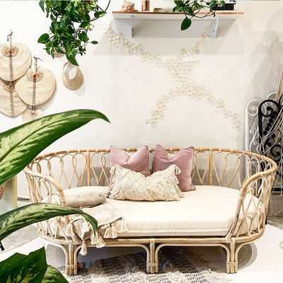 Furnitur Patio Luar Ruang Liburan Empat Set Meja Dan Kursi Dengan Bahan Bingkai Rattan