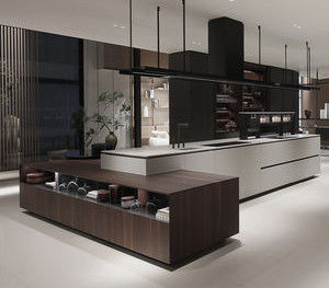 Aluminium Modular Corner Cabinet Solutions Melamine Dapur Kabinet